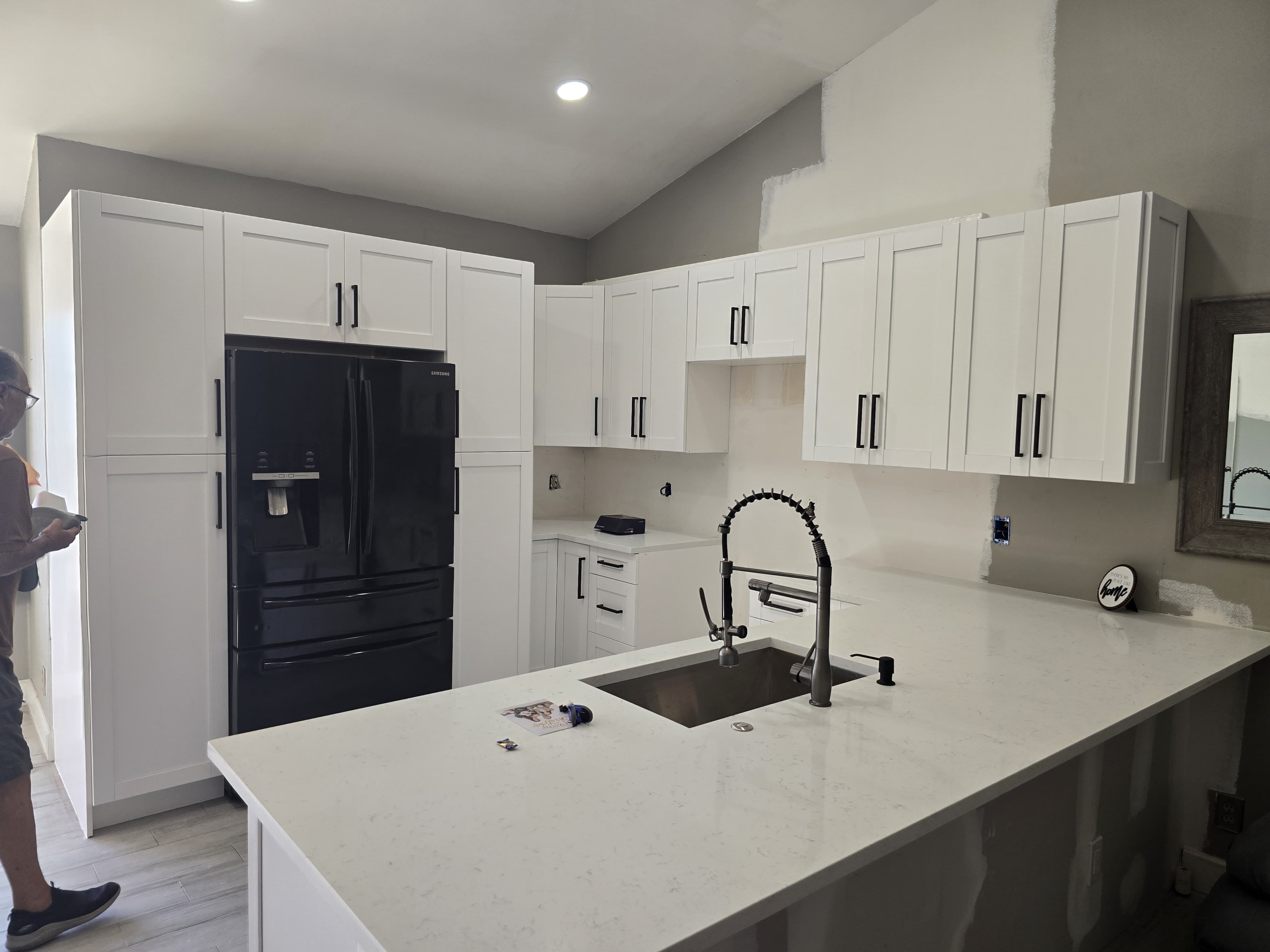 Finished kitchen remodel by Aguila Remodeling